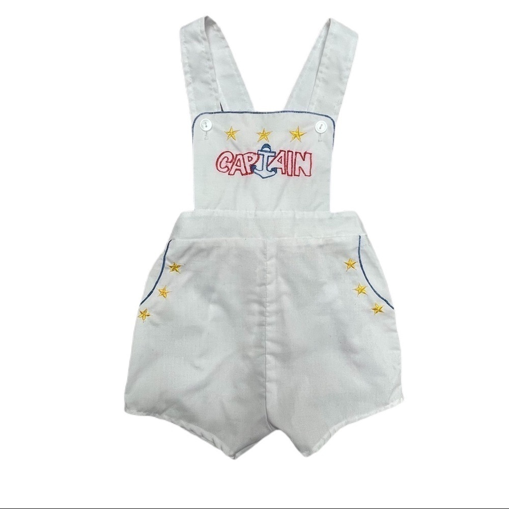 VINTAGE White Captain Shortalls